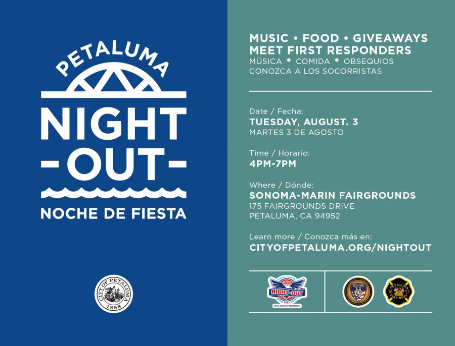 Petaluma Night Out - Noche De Fiesta leaflet