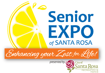 Senior Expo of Santa Rose banner with a lemon slice graphic.