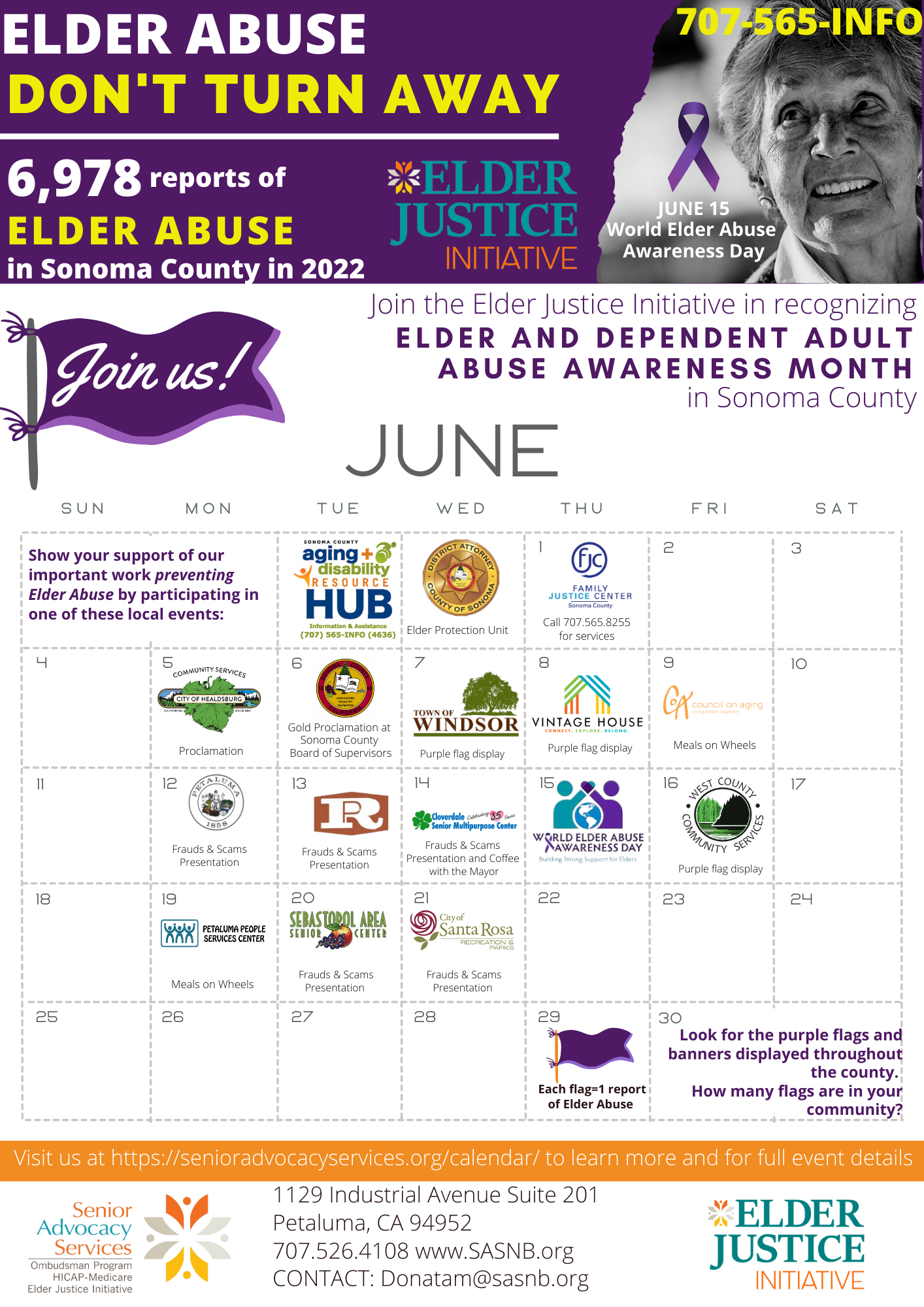 June is Elder & Dependent Adult Abuse Awareness Month